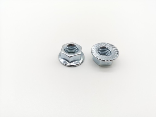 Zinc Finish Serrated Hex Flange Nuts DIN 6923 M5 To M20 Class 8