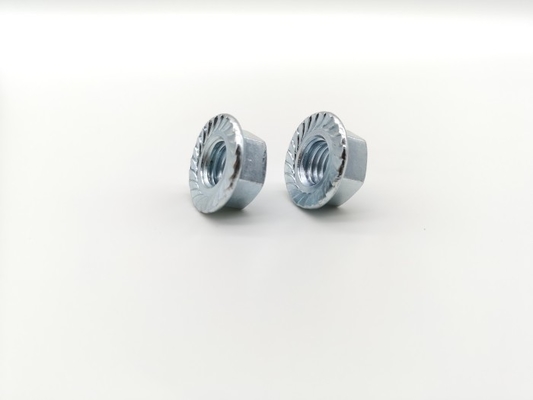 Zinc Finish Serrated Hex Flange Nuts DIN 6923 M5 To M20 Class 8