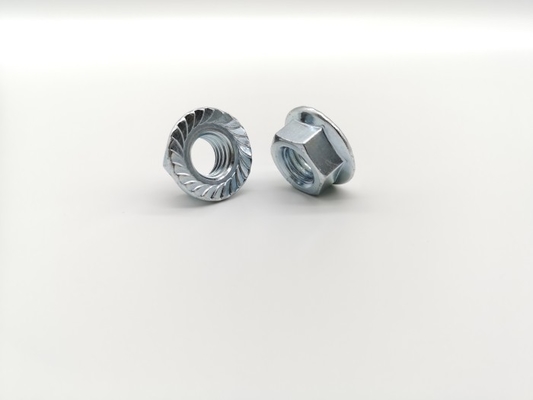 Zinc Finish Serrated Hex Flange Nuts DIN 6923 M5 To M20 Class 8