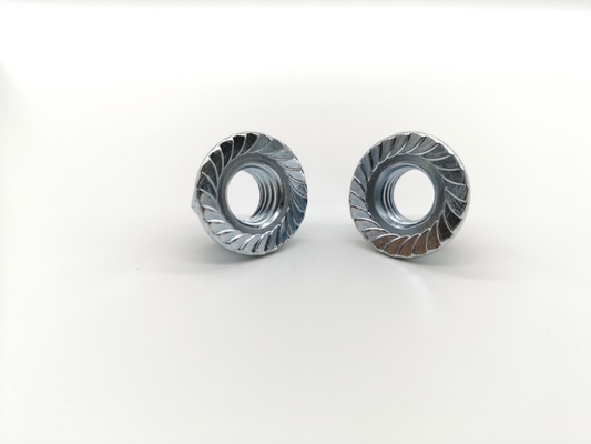 Zinc Finish Serrated Hex Flange Nuts DIN 6923 M5 To M20 Class 8