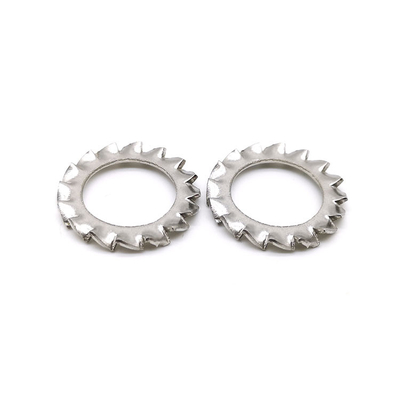 DIN6798 Type A Spring Steel Washers Stainless Steel 304 Serrated External Tooth Lock Washer